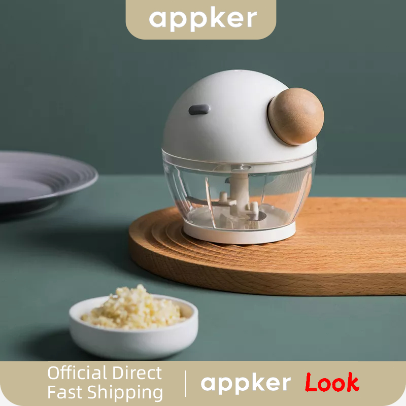 APPKER Big nose Multifunctional Powerful Garlic Press Grinder Hand-power Food Chopper Press Manual Food Rope Processor Fruit Vegetable Shredders