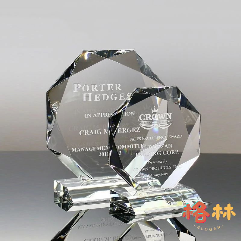 Ready Stock Trophy Medal Crystal Medal Custom-Made Crystal Creative Souvenir Honor Authorized Brand Making Free Engraving Excellent Staff