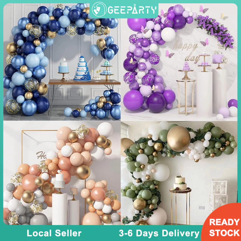 GeeParty Balloon Garland Birthday Party Decoration Set Balloon Arch Stand Valentine Wedding Graduation Party Decor