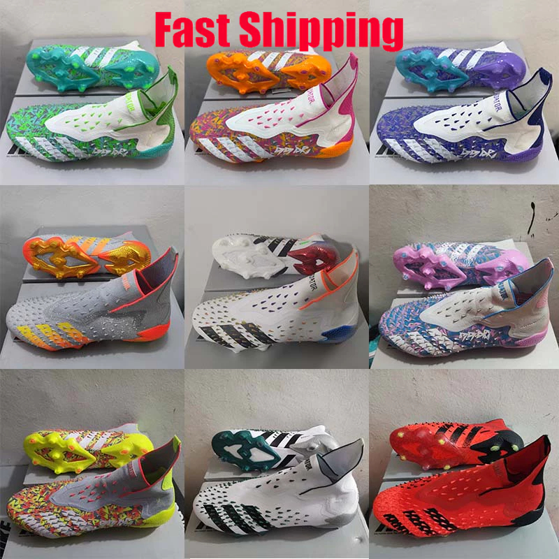 Kasut bola Predator freak soccer shoes. FG men's boots unisex soccer cleats 36-45size