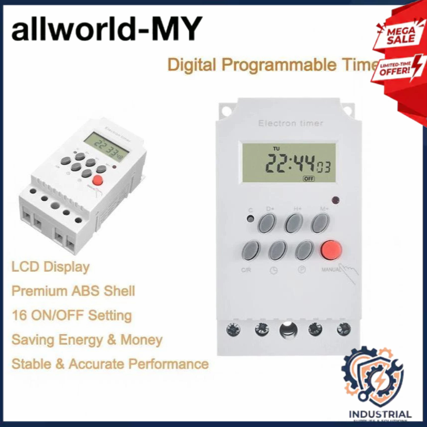 Time Control Switch KG316T-II Digital Timer Controller with LCD Display for Street Lights Advertising Signs