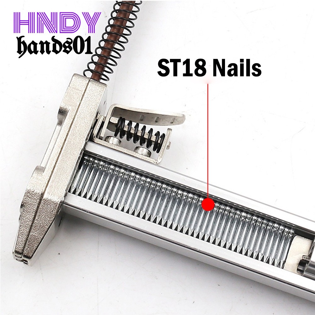 【HDS01】400PCS Pneumatic Steel Nails Manual Nailer ST18 Steel Nails Cement Nails