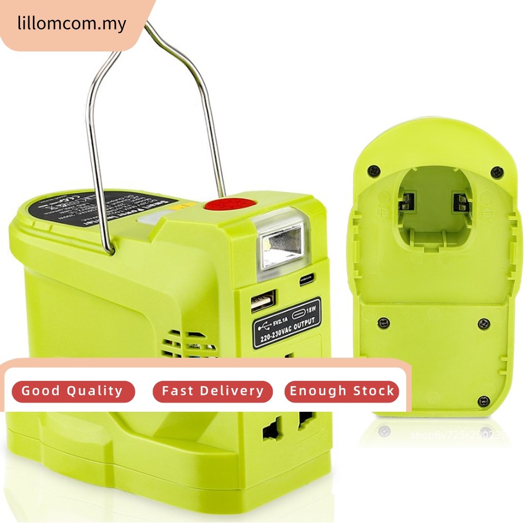 LOMC◇200W Portable Power Inverter Generator 110-220v for 20v Power Tool Batteries