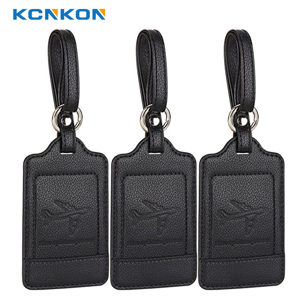 Travel Luggage Tags, Suitcase Handbag Backpack Accessories, PU Leather Luggage Tag With ID Tag And Privacy Protection