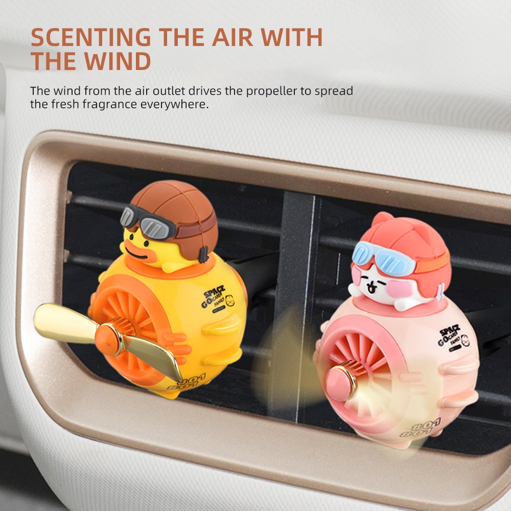 Car Air Freshener Bear Pilot Auto Accessories Interior Perfume Diffuser