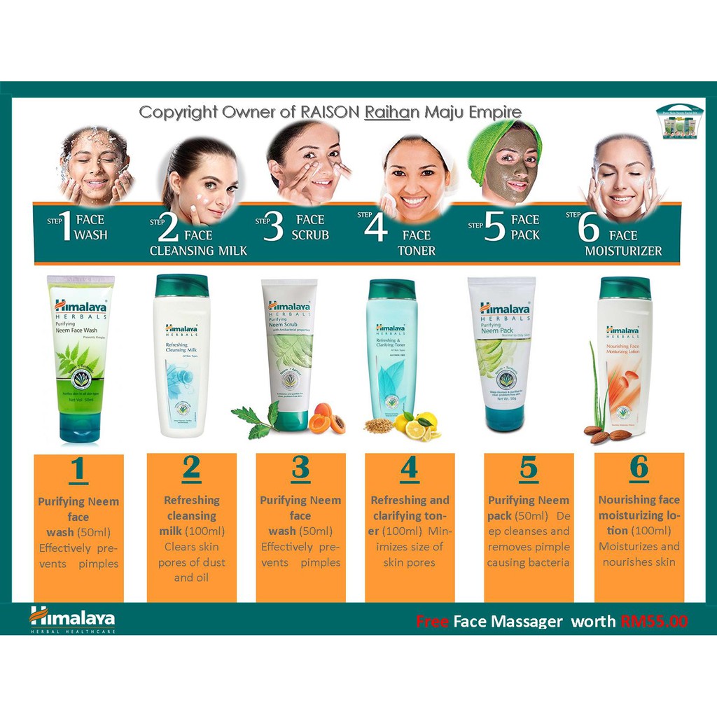 himalaya pure skin neem facial kit with face massager price