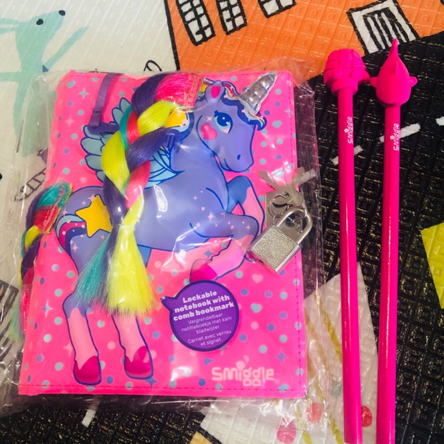 Smiggle lockable unicorn diary set Shopee Malaysia