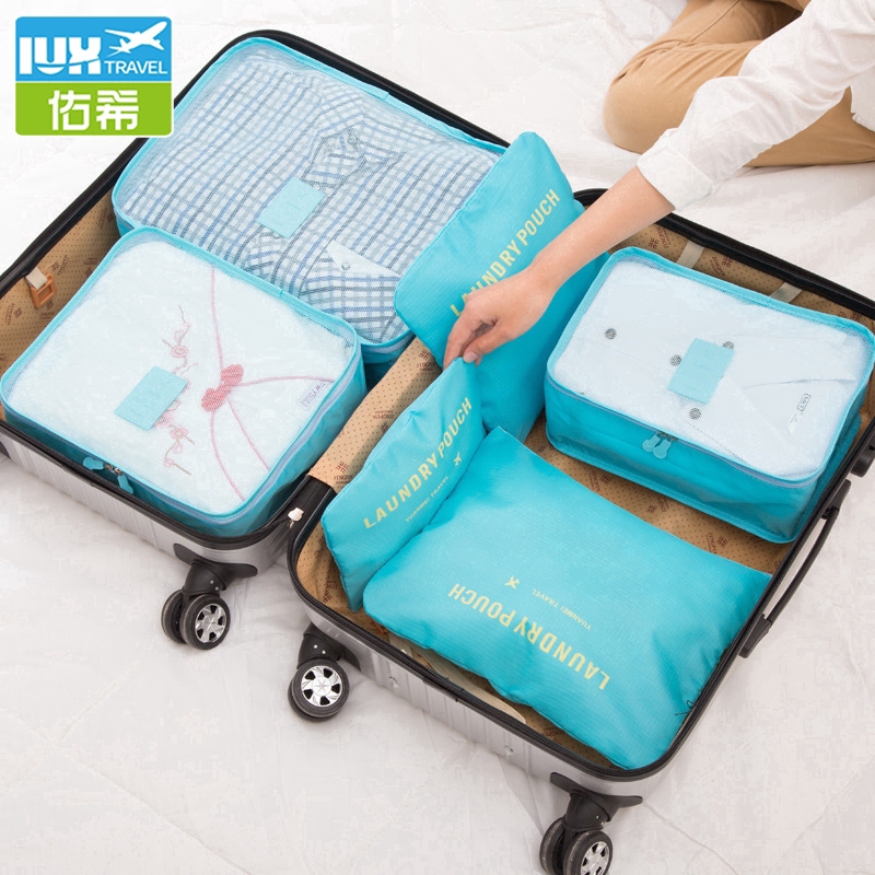 6Pcs Hello Kitty Travel Luggage Organizer Cloth Underwear Bra Socks Storage Bags