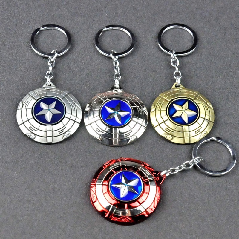 Avengers Infinity War Captain America Vibranium Shield Alloy Key Chains Keychain 