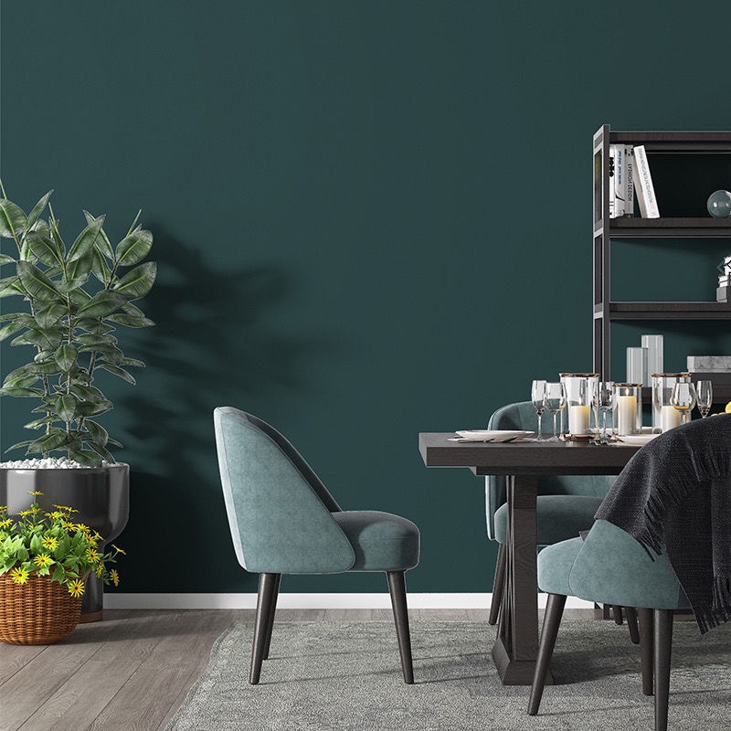 ✇⊙∈Nordic style ins pure pigment color wallpaper living room bedroom modern  minimalist Tiffany blue dark green black wal | Shopee Malaysia