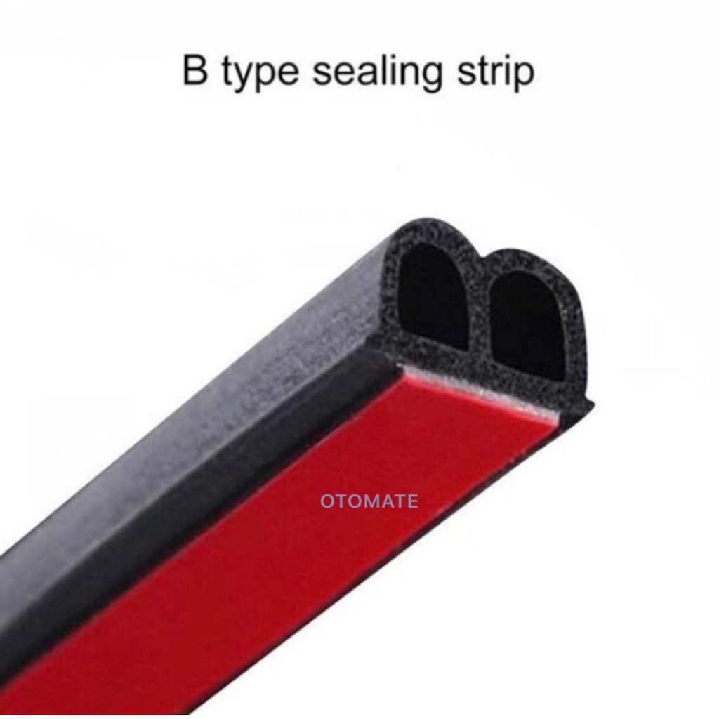 shopee: 5 Meters High Quality Car Silence Scheme Rubber Seal Strip B Shape Soundproof Bumper strip car interior door accessories (0:0:model:B shape;1:0:size:5meter)