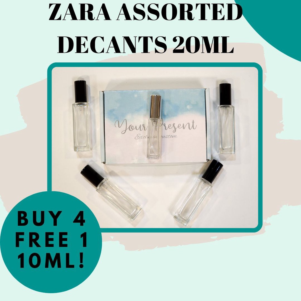 [PROMO!!!] ZARA ASSORTED DECANTS [BUY 4 FREE 1 10ML DECANT] MAN EDP/EDT [READY STOCK][SHIPS ON