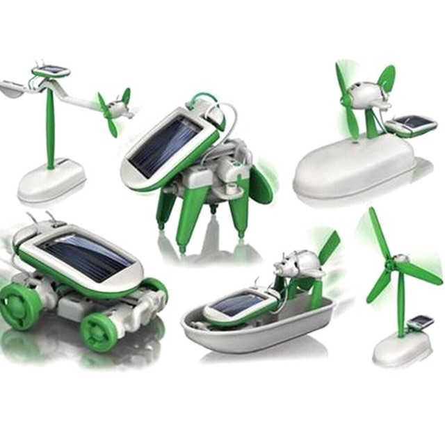 Windmill OWI OWI-MSK610 6-in-1 Educational Solar Kit Includes Airboat Car and Planes Puppy 