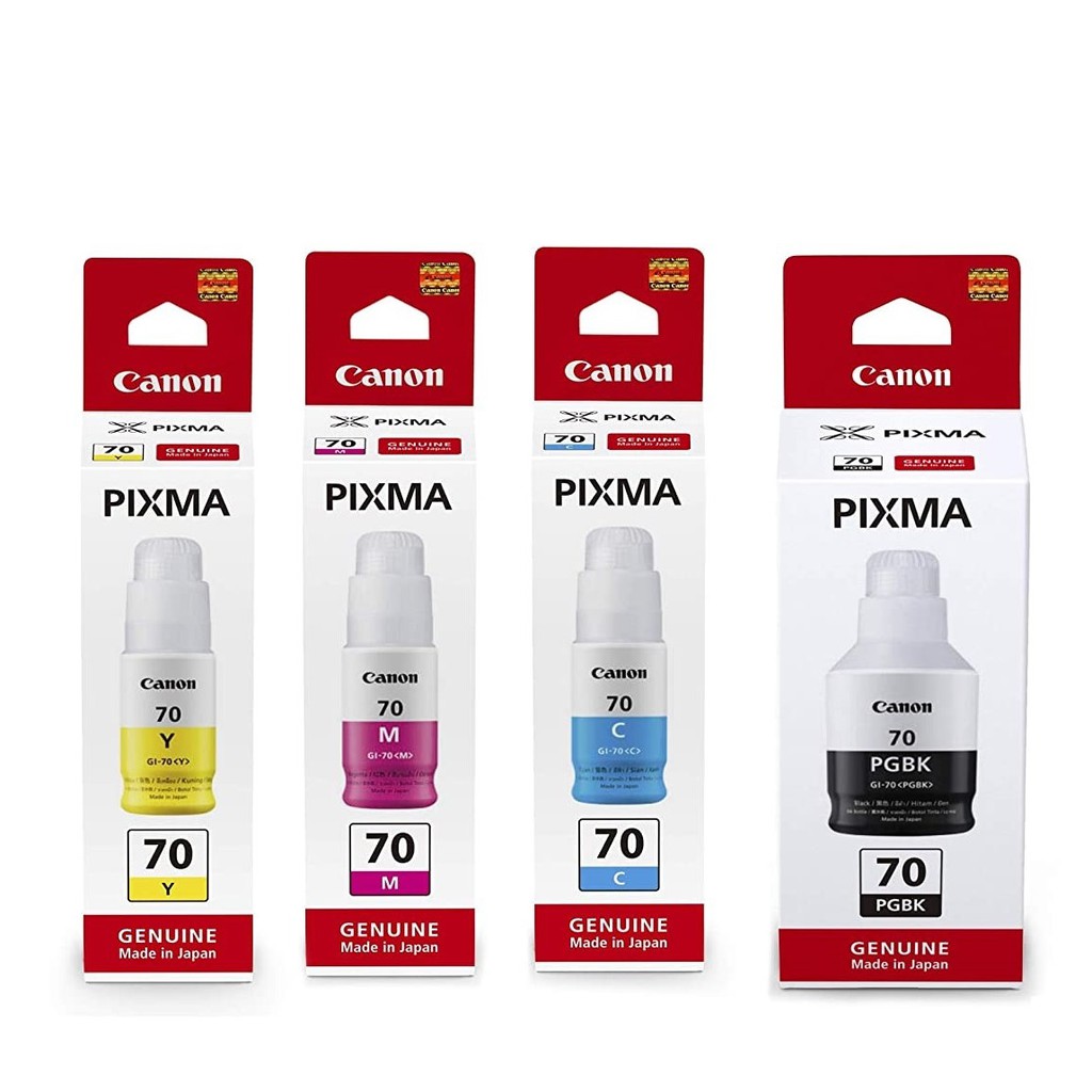 Canon GI70 Bottle Ink Black Cyan Magenta Yellow (Original) GI70 GI 70