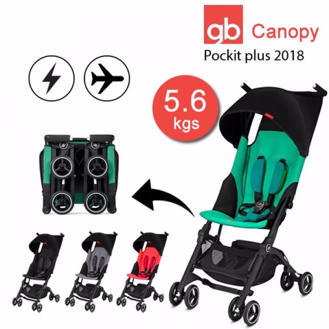 GB Pockit Plus Gold 2018 With Canopy 