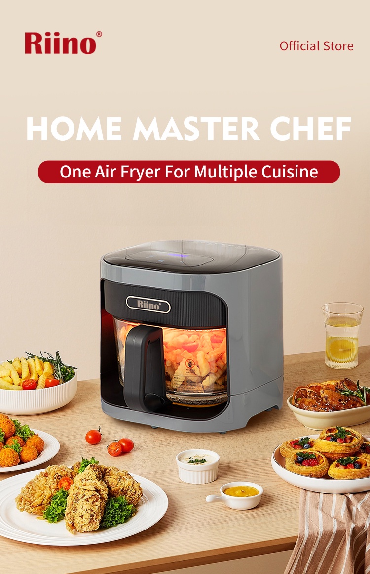 Riino Tough Glass AI Air Fryer Oven HD (5.0L) GMAF01 Shopee Malaysia