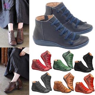 lace up boots flat heel