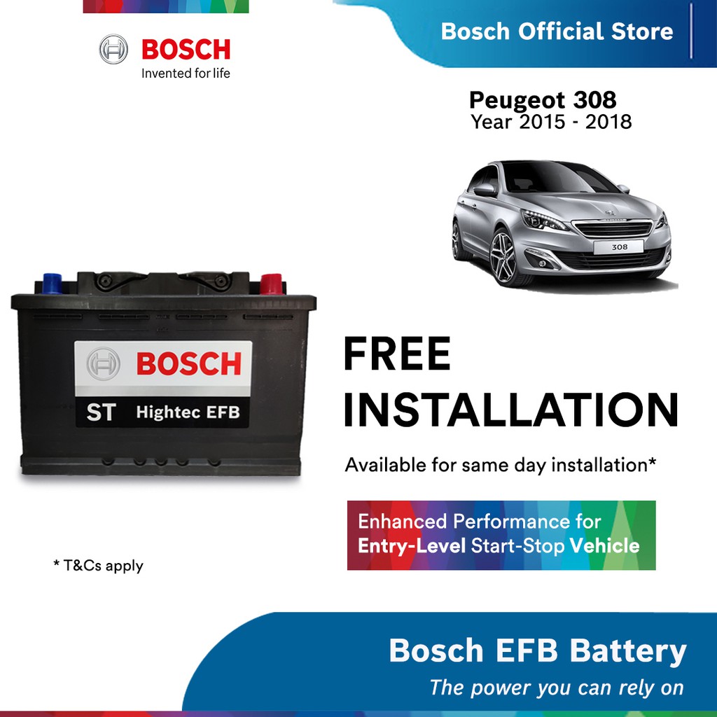 Bosch St Hightec Efb Ln3 Din70 Battery For Peugeot 308 T9 12 Month Warranty Shopee Malaysia
