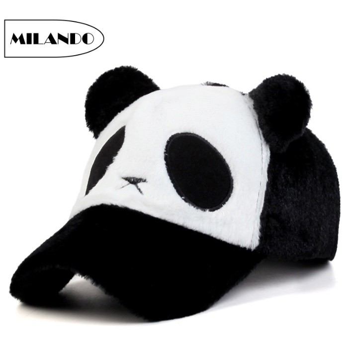 MILANDO Kid Children Cap 3D Panda Hat Soft Winter Baseball Cap (Type 1: Panda)