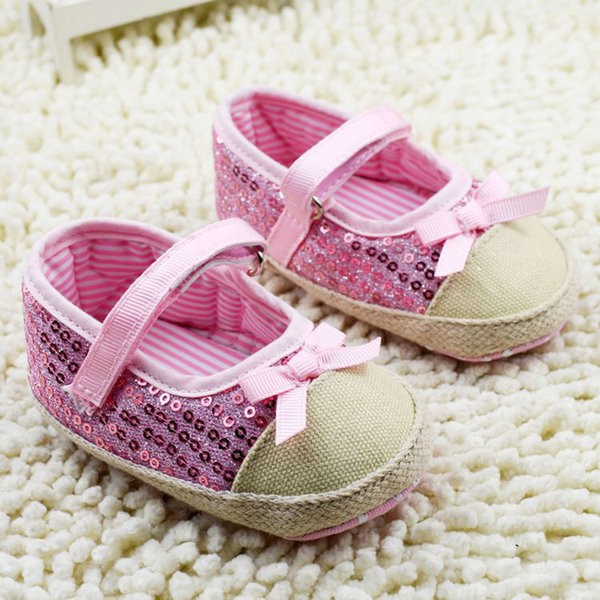 Wholesale Kids Girls Bowknot Bling Sequin Baby Shoes Infant