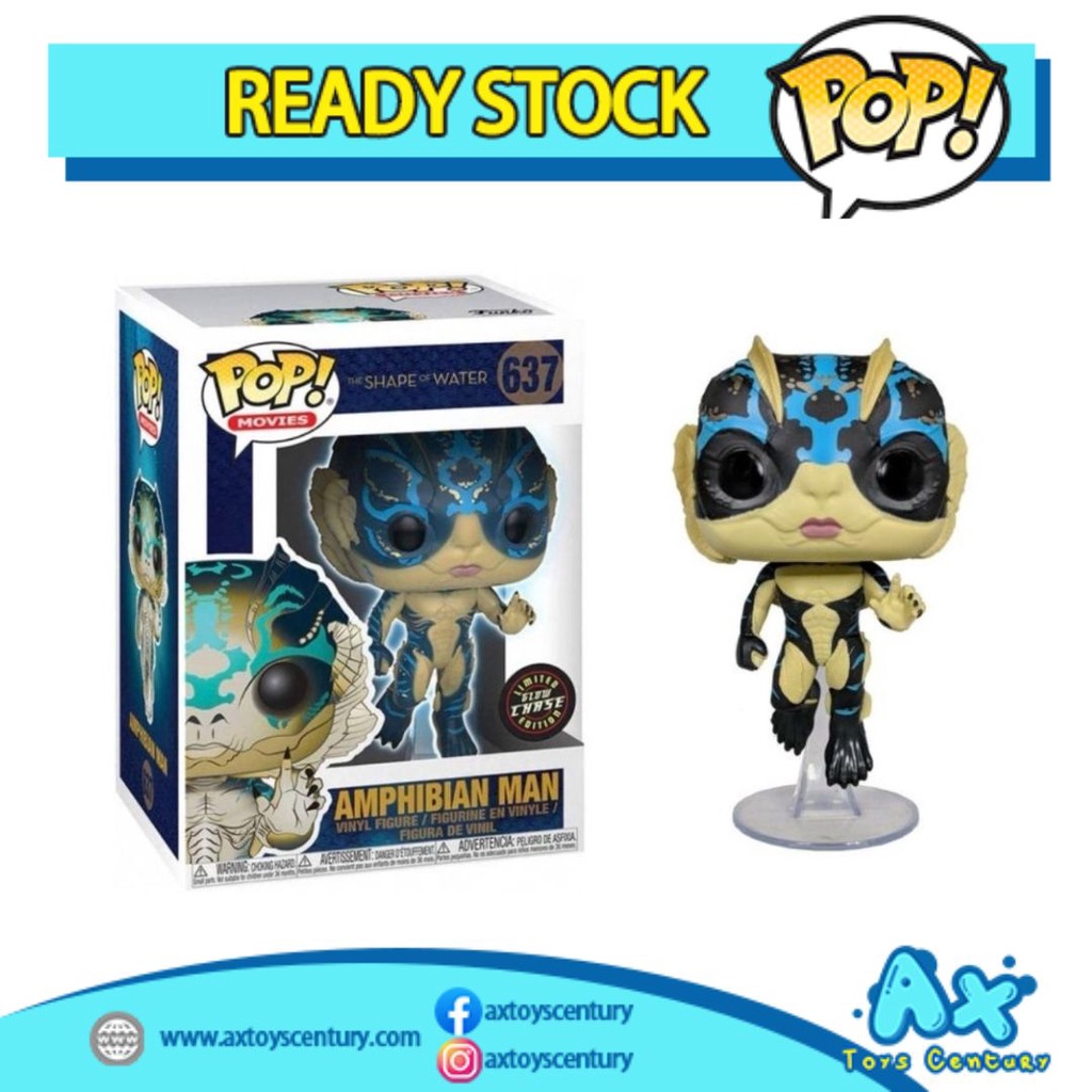 Funko Pop! Movies: The Shape of Water - Amphibian Man #637 Glow CHASE 100% Genuine