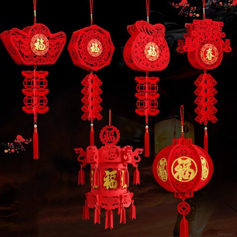 CNY Chinese New Year Red Hanging Lantern Lucky gifts Hanging Spring ...