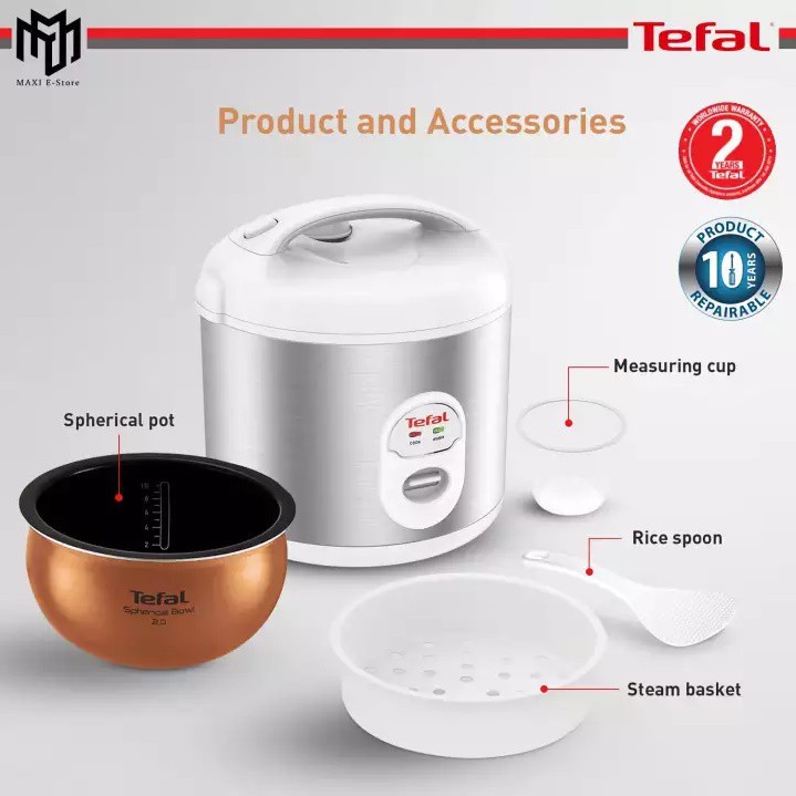 Tefal Mechanical Spherical Pot Rice Cooker 10 cups 1.8L - RK2421 ...