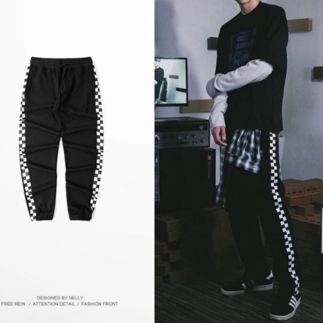 checkerboard sweatpants