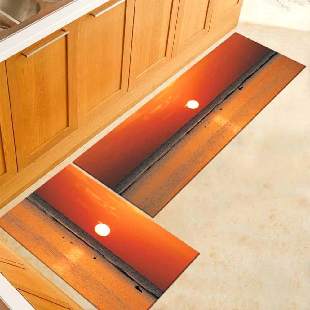 Kitchen Bedroom Living Room Anti Slip Floor Mat Set Cl815 Shopee