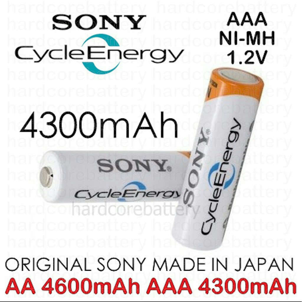 Authentic SONY AAA   Ni-Mh 4300mAh Cycle Energy Rechargeable Battery  made in japan RC toy remote control camera | Shopee Malaysia