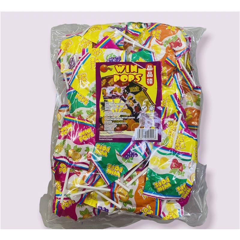 100pcs Win Pops Gula Lollipop Candy Gula Tangkai Traditional