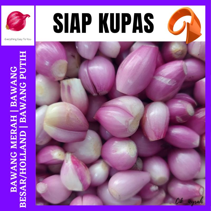 [siap Kupas] Bawang Merah Bawang Putih Bawang Besar Halia Lengkuas