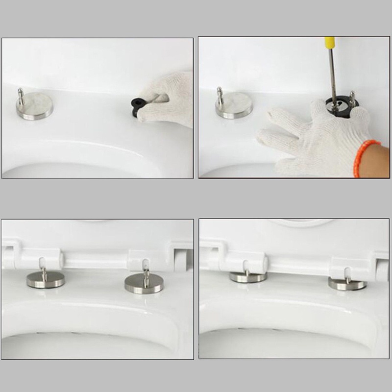 2pcs Fix Wc Toilet Seat Hinges Fittings Quick Release Hinge, 59 OFF
