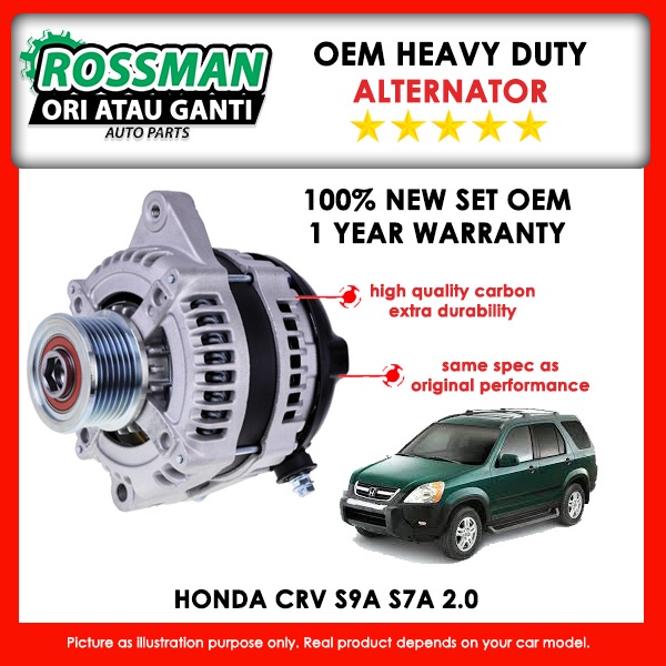 HONDA CRV S9A S7A 2.0 NEW HEAVY DUTY ALTERNATOR 1 YEAR WARRANTY