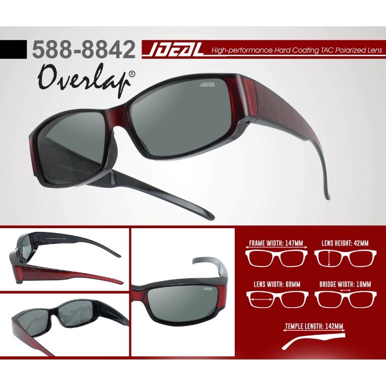CTS IDEAL 5888842 Overlap Polarized Sunglasses Shopee Malaysia