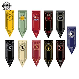 Lp Fabric Poster Print Game Of Thrones House Stark Banner Flag Decor 48x150cm K - 