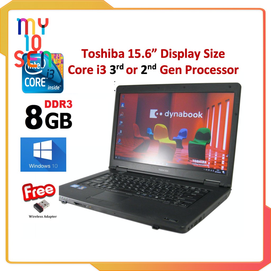 Battery Baru Toshiba I3 2nd 3rd Gen 4 8 Gb Ram Usb Wifi Laptop Notebook Refurbished Shopee Malaysia