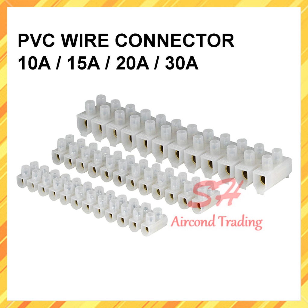 PVC WIRE CONNECTOR TERMINAL BLOCK 10A / 15A / 20A / 30A | Shopee Malaysia