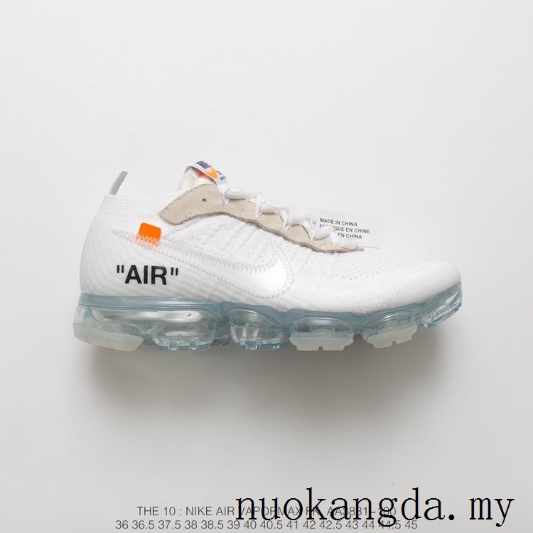Off white x Nike Air vapormax white color unisex running sport shoes AA3831 100 Off white x Nike Air vapormax white color unisex running sport shoes AA3831 100