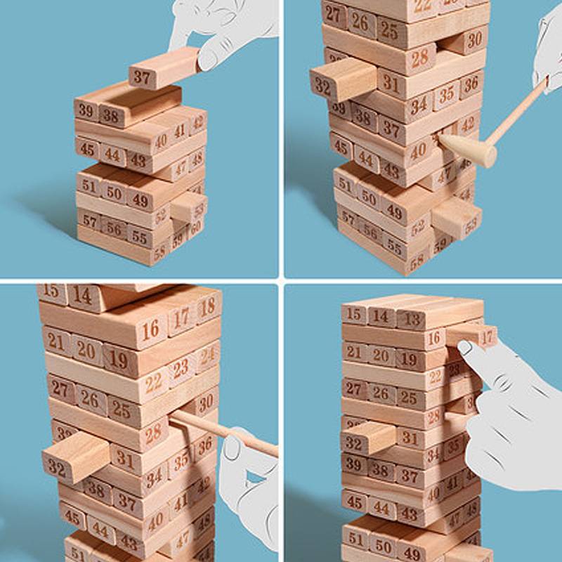 Essential Have Die Le Wooden Gift Christmas Educational Game Children Parent-Child Exchange Arithmetic Toy Domino Boa... - Image 5