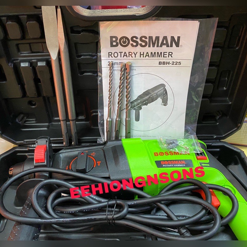 Ready Stock Bossman Bbh225 Bgbh 226 Rotary Hammer Drill 900w Bbh 225 Bgbh 226 Gerudi Tukul Berputar Shopee Malaysia