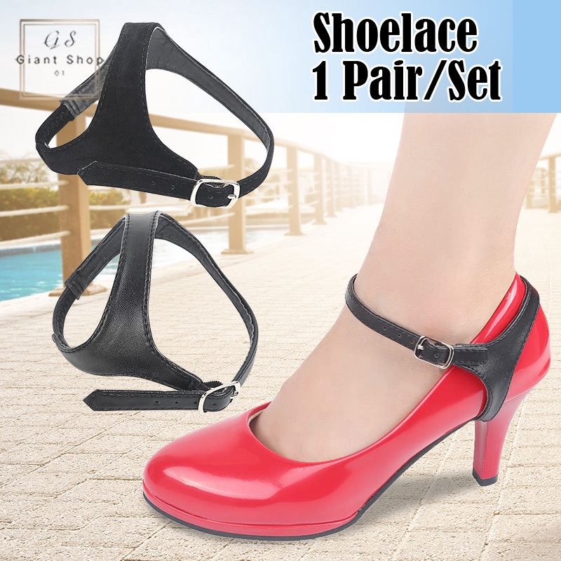 2pc Detachable Clear TPU Shoe Straps Band For Loose High Heeled Shoes Pumps