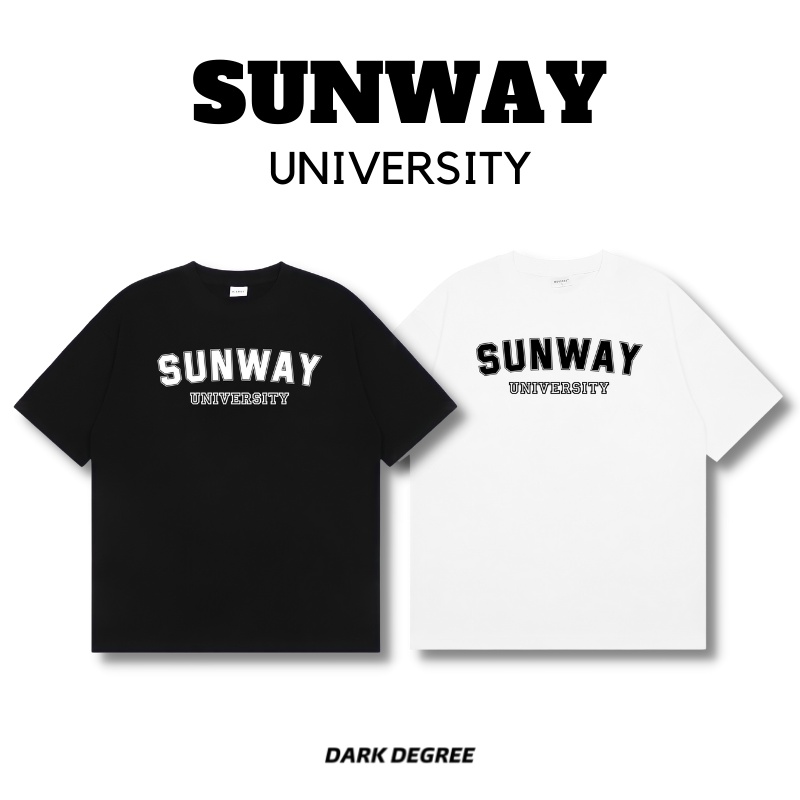 SUNWAY University Oversized T-shirt 100% Heavy Cotton T-shirt ...