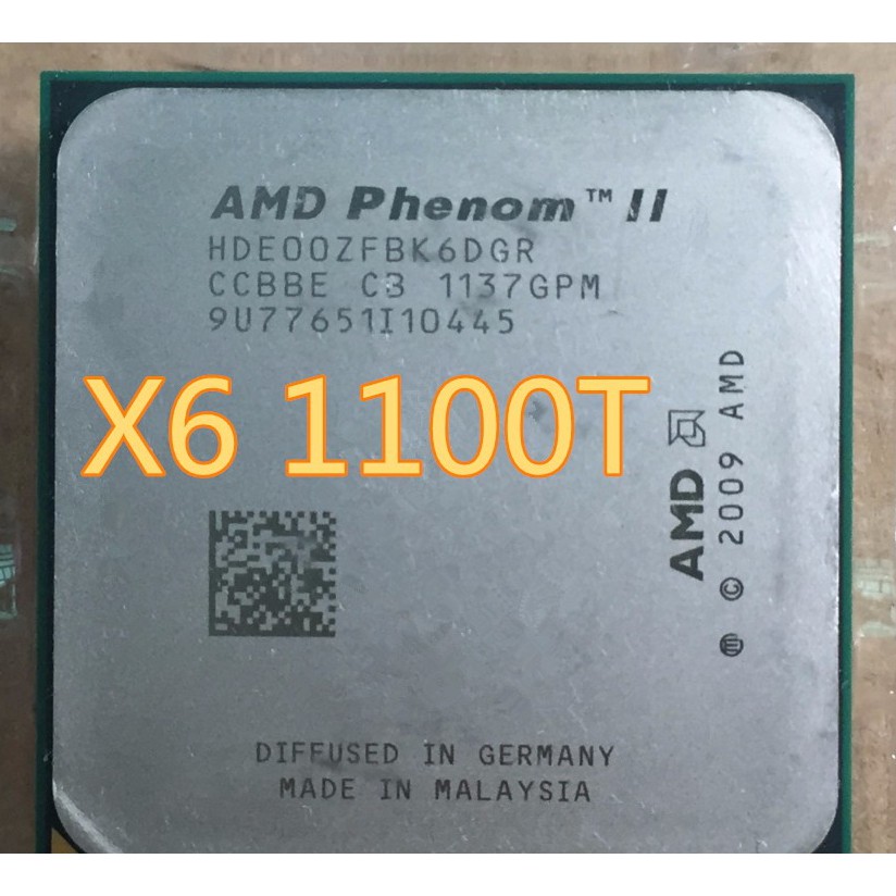 AMD Phenom II 1100T CPU/Black Edition/HDE00ZFBK6DGR/E0/unlocked | Shopee Malaysia