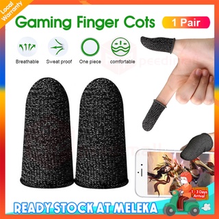 🔥READY STOCK 🔥 Finger Sleeve 2Pcs Mobile Game Breathable Non-Slip Touch Screen Case Sarung Jari Tangan PUBG for Gaming