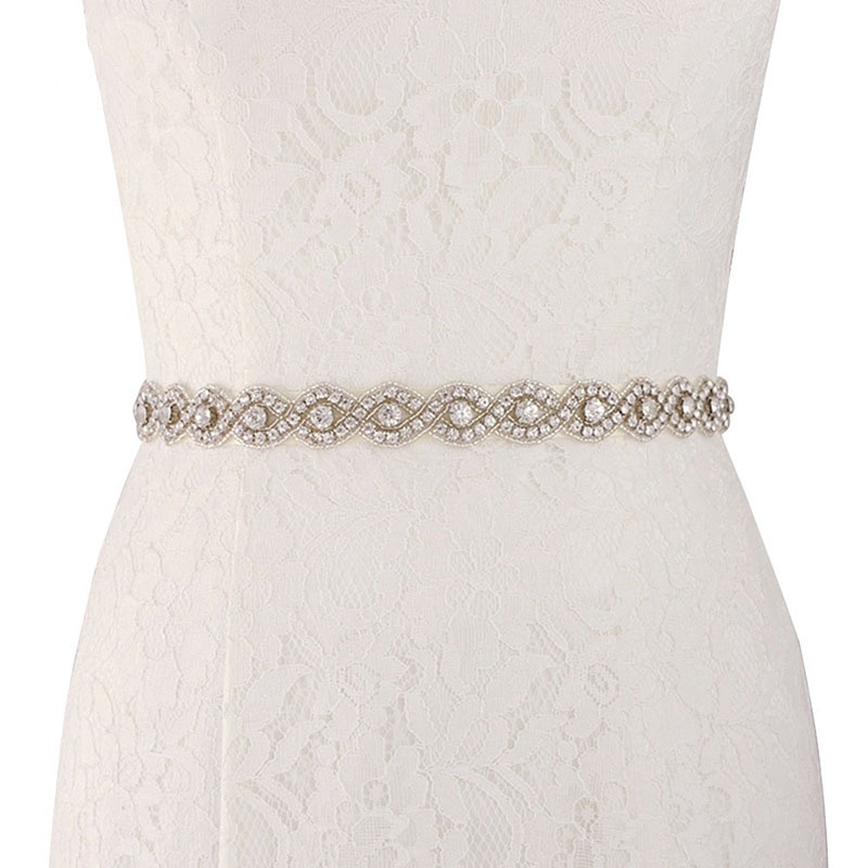 Fashion Bridal Crystal Rhinestones Wedding Dresses Waistband Women