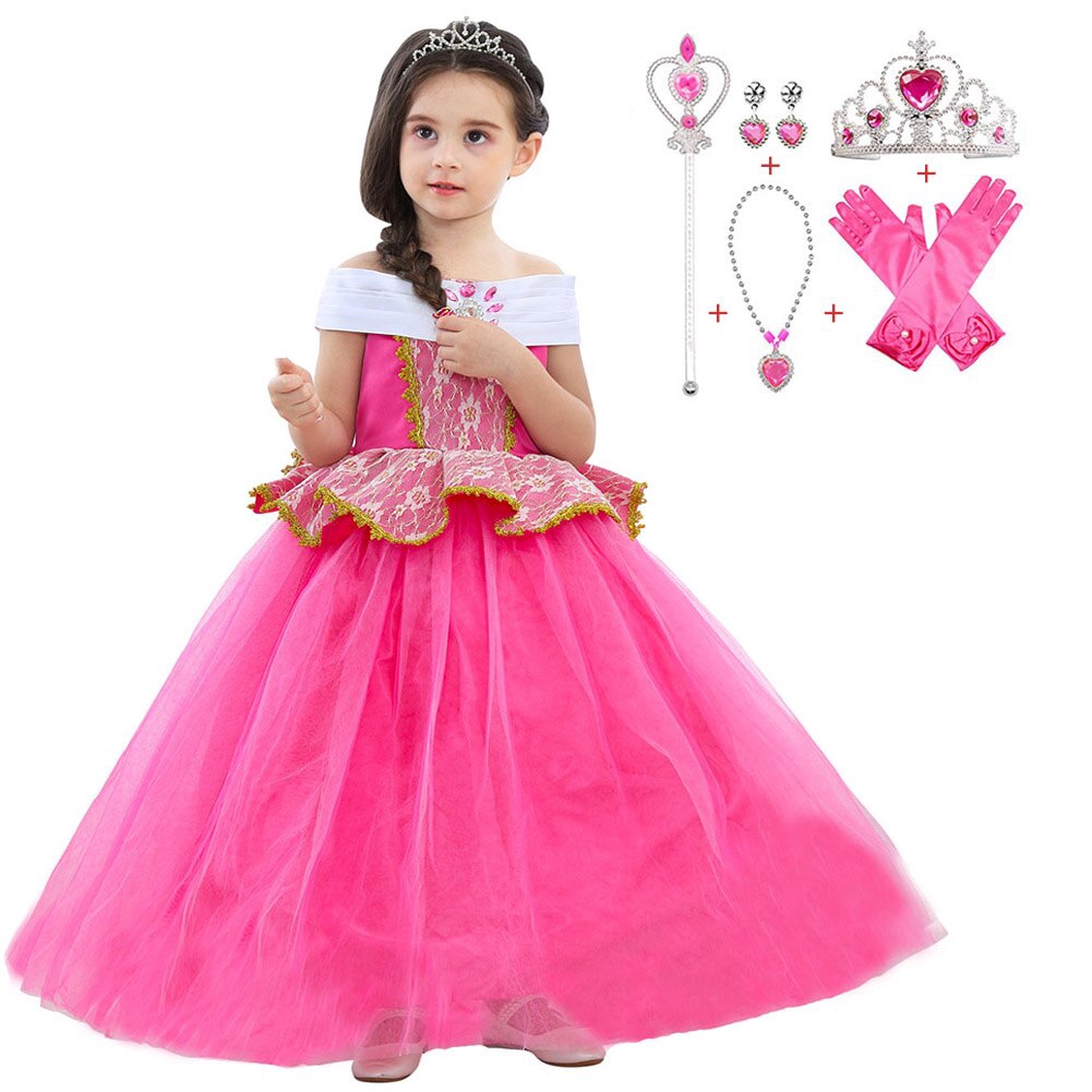 Accessories Wand Crown guest dream Girls Princess Dress Birthday Costumes Christmas with Gloves