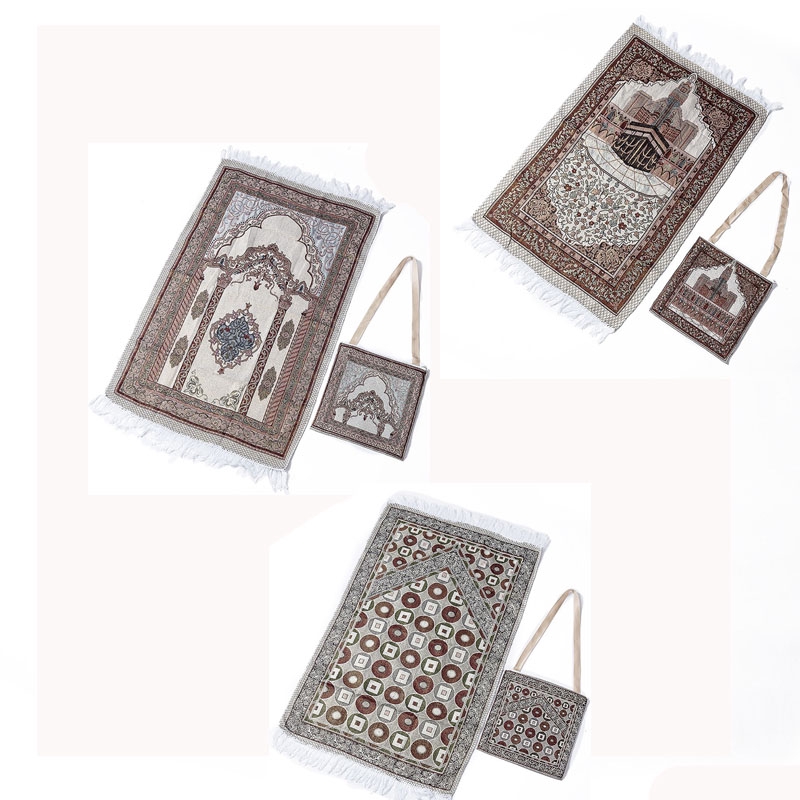 【READY】Sejadah Gebu Prayer Mat Bag Set Worship Islamic Muslim Travel Prayer Rug Praying Carpet Mat Thin Design