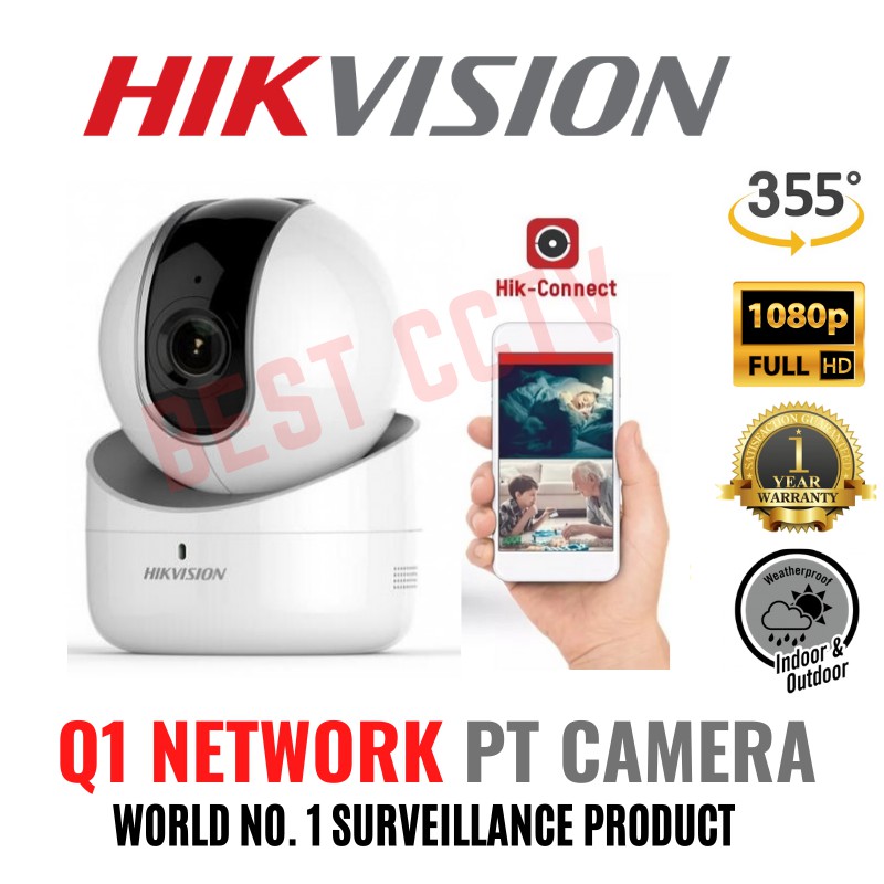 HIKVISION 2.0MP Network Wireless Dome Indoor PT Camera Q1 Camera 2MP