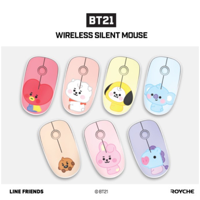 BTS BT21 Official BABY Ver Wireless Silent Mouse Authentic Goods KPOP(Ready Stock) Shopee